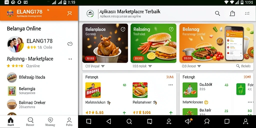 Tangkapan layar utama ELANG178 menampilkan antarmuka aplikasi Marketplace yang intuitif.