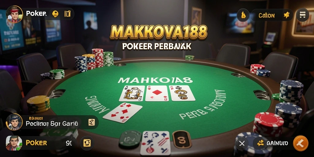Tampilan antarmuka permainan Poker MAHKOTA188 yang menarik dan mudah digunakan.