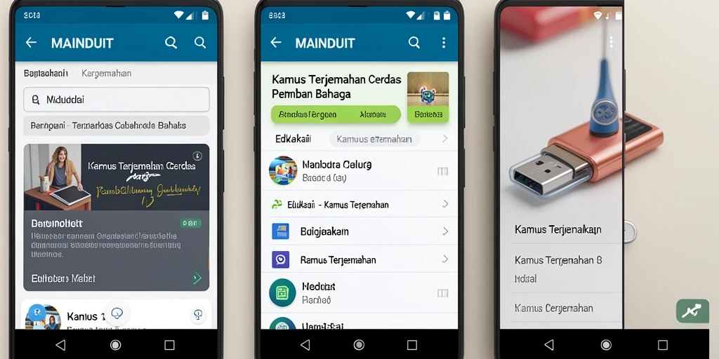 Tampilan antarmuka MAINDUIT dengan fitur terjemahan yang mudah diakses.