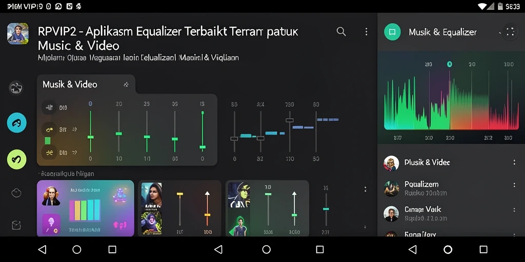 Antarmuka RPVIP2 yang intuitif untuk mengatur equalizer.