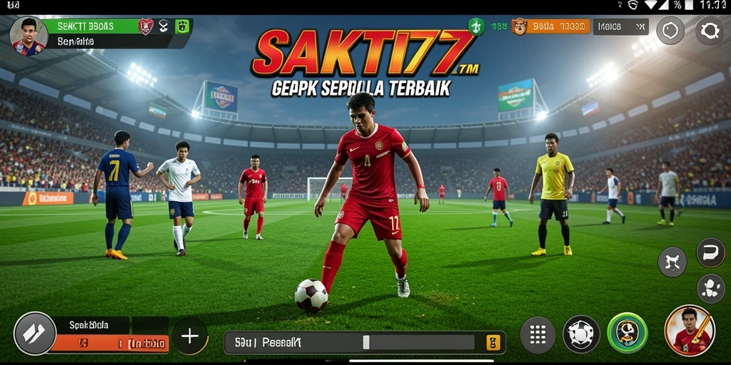 Tampilan antarmuka intuitif game Sepak Bola SAKTI77.